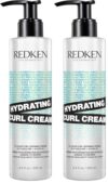 Redken Hydrating Curl Cream - 72 Hour Curl Definition, Heat Protection up to 450°F, Hydrates & Reduces Frizz, With Squalane & Jojoba Oil, (Pack of 2)
