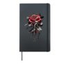 Red Melting Rose Flower Botanist Garden Flower Red Rose Hardcover Journal, Black