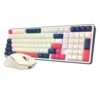 Redragon S174 Gaming Keyboard and Mouse Wireless with Tri-Mode, RGB Keyboard and 5000 DPI 61G Ultra-Light Gaming Mouse, Computer Keyboard Creamy Cute with Number Pad BT/2.4GHz/USB-C - Beige