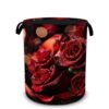 Red Rose Laundry Basket,Foldable Oxford Cloth Funny Tote Bag Laundry Hamper Clothes Storage Bucket Miscellaneous items Organizer For Bathroom/Laundry Storage/Bedroom 16"W x 20"H