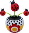Red Solar Dancing Flower, Cute Power Flower for Car Decoration Swing Flowers, Solar Dashboard Decorations Flower Dancing Decor, Car Dashboard Swinging Doll Car Desktop Home Ornament, Solar Power Kits