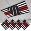 Red White American Flag Magnetic Fluorescent Light Covers for Ceiling Lights 2x4 Ft,USA Flag Vintage Stars Farmhous Office Kitchen Drop Ceiling Light Covers Lighting Filters Shade Panel 4 Packs