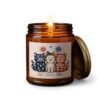 Red White and Mew Candle - Patriotic USA Cats Jar