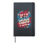 Red White Blue 9th GRADE VIBES Teacher Happy Future Heroes Hardcover Journal, Black
