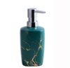 Refillable Hand Bottles for Ceramic Soap Dispenser Golden Marble Pattern Used for Lotion Shower Gel Shampoo and Conditioner(Green)