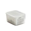 Refrigerator Organization Bin, Stackable White PP Plastic Storage Container for Fridge and Freezer Shelves, 1 Pack