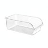Refrigerator Storage Box, Clear Sliding Bin for Fridge Organization, PP Plastic Food Container with Open Top Design (1 PC)