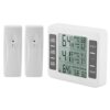 Refrigerator Thermometer, Wireless Digital Freezer Thermometer with 2 Sensors Min and Max Display for Kitchen Freezer Home