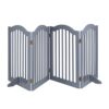 Relaxdays Barrier Gate H x W: 70 x 205.5 cm, Foldable, with Feet, Freestanding Dog Safety Gate, Stair Gate, Grey