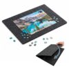 Relaxdays Jigsaw mat, up to 2000 Pieces, Felt, Non-Slip Surface, W x D: 116 x 78 cm, Folding Board, Grey