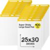 ReliThick 20 Pack Sticky Easel Pad, 25 x 30 In, White, 20 Sheets/Pad, Flip Chart Paper for Teachers, Large Sticky Chart Paper for Wall, Self Stick Easel Pad for Office School Classroom
