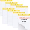 ReliThick 8 Pads Sticky Easel Pad, 25 in x 30 in, White, 30 Sheets/Pad, Anchor Chart Paper for Teachers, Lines Flip Chart with Sticky