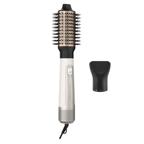 Remington Shine Therapy Hair Dryer Brush 2.4” Oval Hot Air Brush Keratin Argan Oil Ionic Anti-Frizz Ceramic Volumizer 1100W Blowout Styler for Smooth Frizz-Free Salon Hair