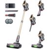 RENDOW Cordless Vacuum Cleaner, 600W 50Kpa 65Mins Vacuum Cleaners for Home, Self-Standing Cordless Stick Vacuum with LED Display,Anti-Tangle Rechargeable Wireless Vacuum for Pet Hair/Carpet/Hard Floor