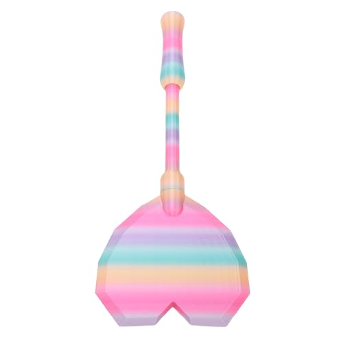 Rengue 3D Printed Heart Wand for Contactless Payment, 14 Inch Tap to Pay Stick with Card Slot, Fun PLA Payment Tool for Novelty Checkout, Ideal for Adults and Teens Learning Money (Rainbow)