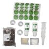 Rengue Hydroponic Growing Kit, 100ml A and B Nutrient Pod Kit with 50 Grow Sponges Baskets and Stickers, Balanced Plant Food for Home Hydroponic Indoor Garden Seed Starting