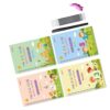 Rengue Reusable Handwriting Practice Book, Thickened Paper Copybook with Fading Ink Pen Grip Helper, Spiral Binding, Double Sided Learning Pages for Kids 3-8 Early Learners