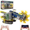 Reobrix Bucket Wheel Excavator Building Blocks Set 22017, Remote Control Construction Vehicle Model Kit for Adult, RC Technic Engineering Car Toys Gifts for Boys and Girls 14+, (3970 PCS)