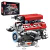 Reobrix V8 Engine Model Kit that Runs, 1101 PCS Motorized Building Set, 14+