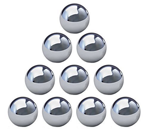Replacement Chromium Steel Marbles for STEM Toys, Marble Run, Brain Games, GraviTrax, Gravity Maze, Marble Maze - Great for All Toys & Games requiring a 1/2-inch Ball. (Pack of 10)