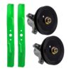 Replacement for Mower Blades & Deck Spindles Kit for Craftsman T1000 T1200 T3000 T1400 T110 Mod-TE8-9238