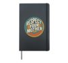 Respect Your Mother Earth Day Vintage Environmentalist Retro Hardcover Journal, Black