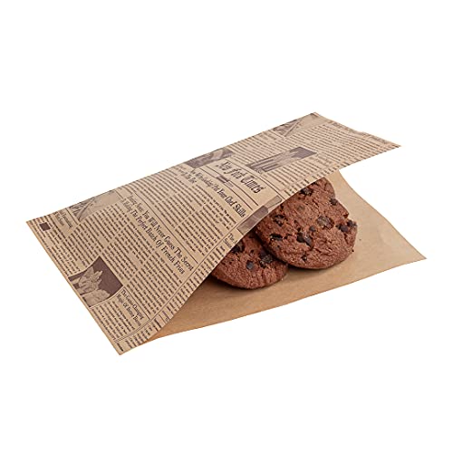 Restaurantware-Bag Tek 6.25" x 4.75" Double Open Bags, 8000 Small Deli Paper Sheets - Disposable, Greaseproof, Newsprint Paper Deli Wrap Liners, For Snacks, Cookies, And More,