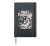 Rest Forever Funny Dinosaur Chaos Theory Design Hardcover Journal, Black
