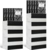 Resurhang 100 Pcs Mini Composition Notebook Bulk 100 Pages/50 Sheets Cute Pocket Composition Note Pad Small Marble Journal Notebooks College Ruled for Student Classroom Office Supplies(Black)