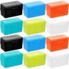 Retainbre 12 Pack Index Card Box 3x5 Flash Card Holder Perfect for Recipe Organizer Case Note Card Storage(6 Colors)