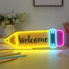 Retisee Pencil LED Neon Signs Back to School Wall Decoration 17 x 6 Inches for Back to School Classroom Study Area Library