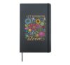 Retro Flower Let Kindness Bloom Mental Health Hardcover Journal, Black