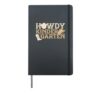 Retro Howdy Kindergarten Cowgirl Western Rodeo For School Hardcover Journal, Black