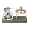 Retrol Steam Engine Model Kit, All Metal Vertical Transparent Cylinder Steam Engine with Spherical Boiler for STEM Education, Home Decor & Gift Collection