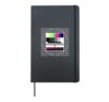 Retro test image and still image Hardcover Journal, Black