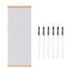 Reusable Water Painting & Writing Scroll Kit with 6 Refillable Water Brush Pens, Wooden Hanging Scroll for Water Art, Calligraphy Practice and Creative DIY Projects (Black(55.9 * 17.9 inch))