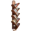 RFBXZPTADNU Solid Rubber Wood Tree Bookshelf, Freestanding Open Display Rack with Wide Deep Shelves for Living Room Bedroom Small Space Home Decor(A,160x48x24cm)