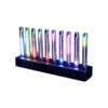 RGB Sound Pickup Spectrum Lamp, 14 Colors RGB LED Audio Spectrum Analyzer Display, USB Powered Glow Tube Music Visualizer with Adjustable Mic Sensitivity, for Gaming Room (White)
