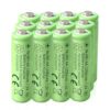 RGHTYNK 12 Pack Rechargeable AA Batteries 1.2V Ni-MH 1200mAh Double A Battery for Outdoor Garden Solar Lights