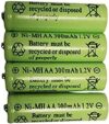 RGHTYNK Aa Rechargeable Battery 4 X AA Rechargeable Solar Batteries 300mAh 1.2V NI-MH Garden Lights Pack of 4