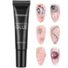 Rhinestone Glue for Nails, Super Strong Adhesive Gel Nail Glue for Bling Jewel Diamonds Decor Nail Arts for Salon & DIY Manicure, Nail Techs Supplies Beginners, Nail Lamp Required, 15ml