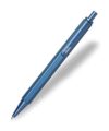 RHODIA 9383C - Script Refillable Ballpoint Pen Hexagonal Body in Brushed Aluminium - Navy Blue - 0.7 mm High Precision Retractable Ballpoint Tip, Black Ink - Script Collection