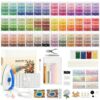 RIACHROW 75,000+ Pcs 2.6mm Mini Fuse Beads Kit - Professional 144-Color Studio System with 1200W Iron & Holeless Pixel Art Master Tools - Aesthetic Gift for Adults (144-Color Master Kit)