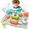 RISUNTOY Science Kits for Kids Ages 3-12, 31PCS Electronics Exploration Kit 300+ Experiments, Circuit Blocks Lights & Fan, No Soldering STEM Gift Boys Girls 3 4 5 6 7 8 9 10 11 12