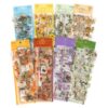 RISYPISY 48 sheets/555pcs Journaling Stickers Vintage Floral Botanical Scrapbook Sticker Small Transparent Cottage core Waterproof Decals for Planner, Bullet Journal, Card Making, Collage