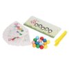 RiToEasysports Wooden Clip Beads Toy, Color Sorting Matching Game with 30 Practice Cards for Children