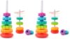 Riuja Baby Spinning Stacking Toys, 1-3 Rainbow Ring Stacker Montessori Toys for Babies, Sensory Toys for Toddlers, Christmas and Birthday Gifts Suitable for Boys and Girls (14 inches) (Pack of 2)