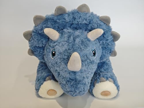 Riverwar 5lb Weighted Triceratops Dinosaur Stuffed Animal, 27.5" Giant Huggable Plush Toy, Big Soft Toys, Large Cuddly Gift for Baby, Kids, Boyfriend or Girlfriend (Christmas Birthday)