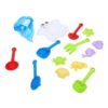 RIZGHWOY 14 Piece Kids Beach Toy Set, Sandbox Sand Pit Outdoor Play Kit