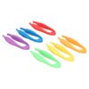 RIZGHWOY 6Pcs Kids Tweezers for Outdoor Exploration Nature Observation Assorted Color Clips with Durable Plastic Comfortable Grip for Children Educational Toys